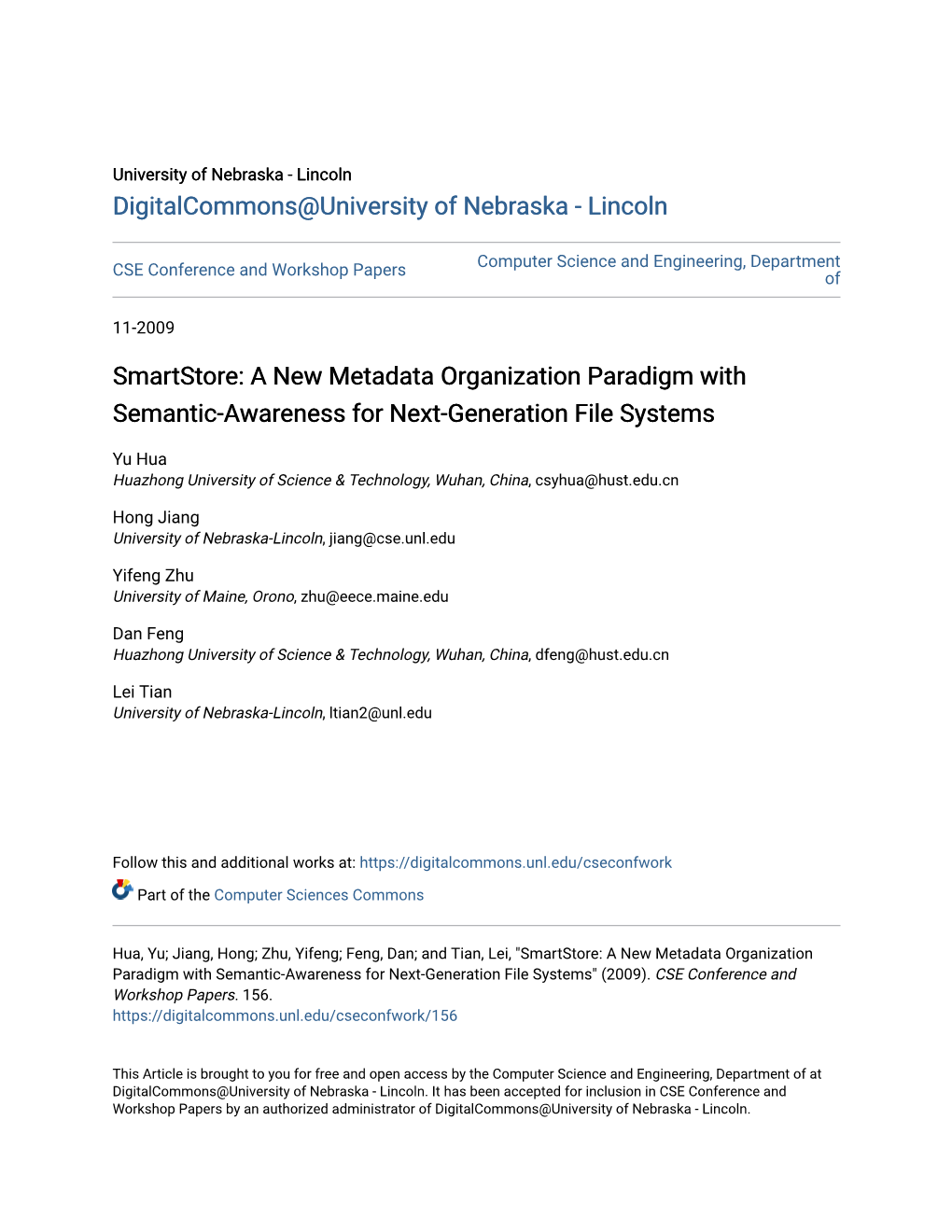 Smartstore: a New Metadata Organization Paradigm with Semantic-Awareness for Next-Generation File Systems