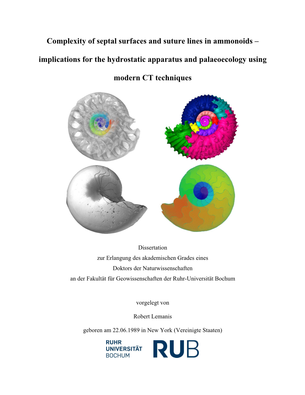 Complexity of Septal Surfaces and Suture Lines in Ammonoids : Implications for the Hydrostatic Apparatus and Palaeoecology Using