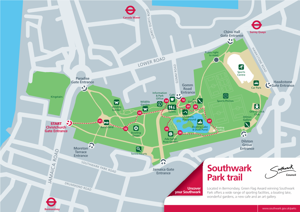 Southwark Park Trail