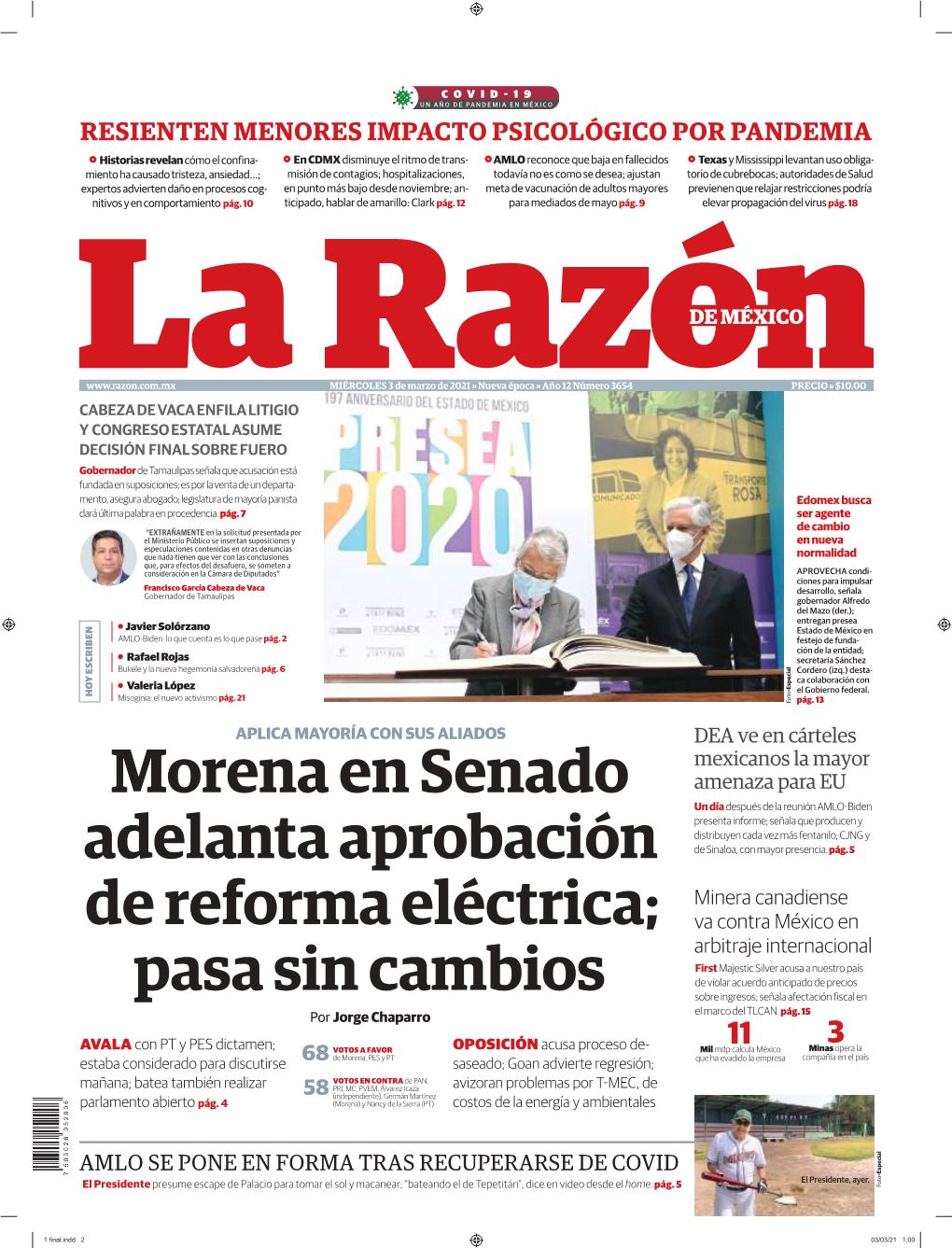 Pasa Sin Cambios Sobre Ingresos; Señala Afectación Fiscal En Por Jorge Chaparro El Marco Del TLCAN