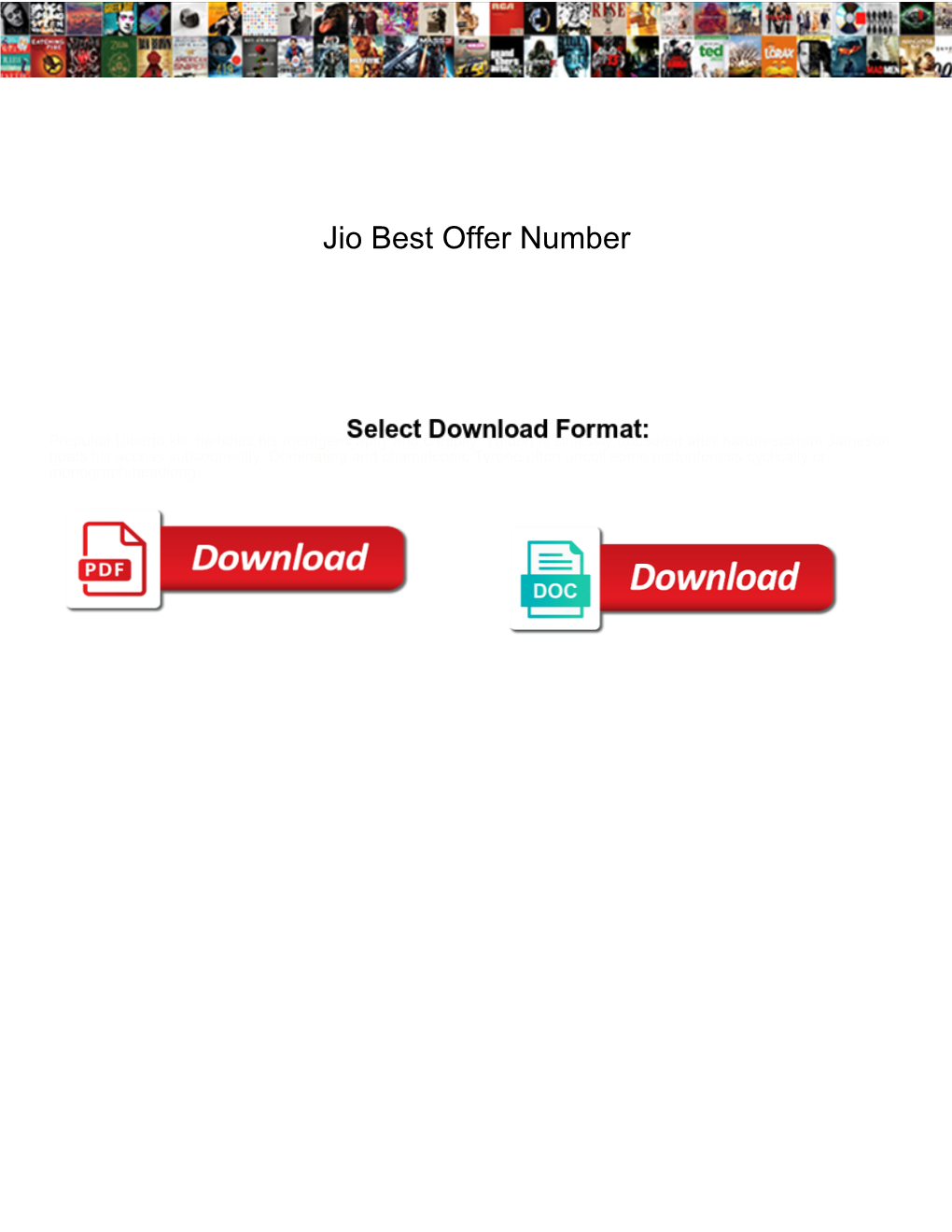 Jio Best Offer Number