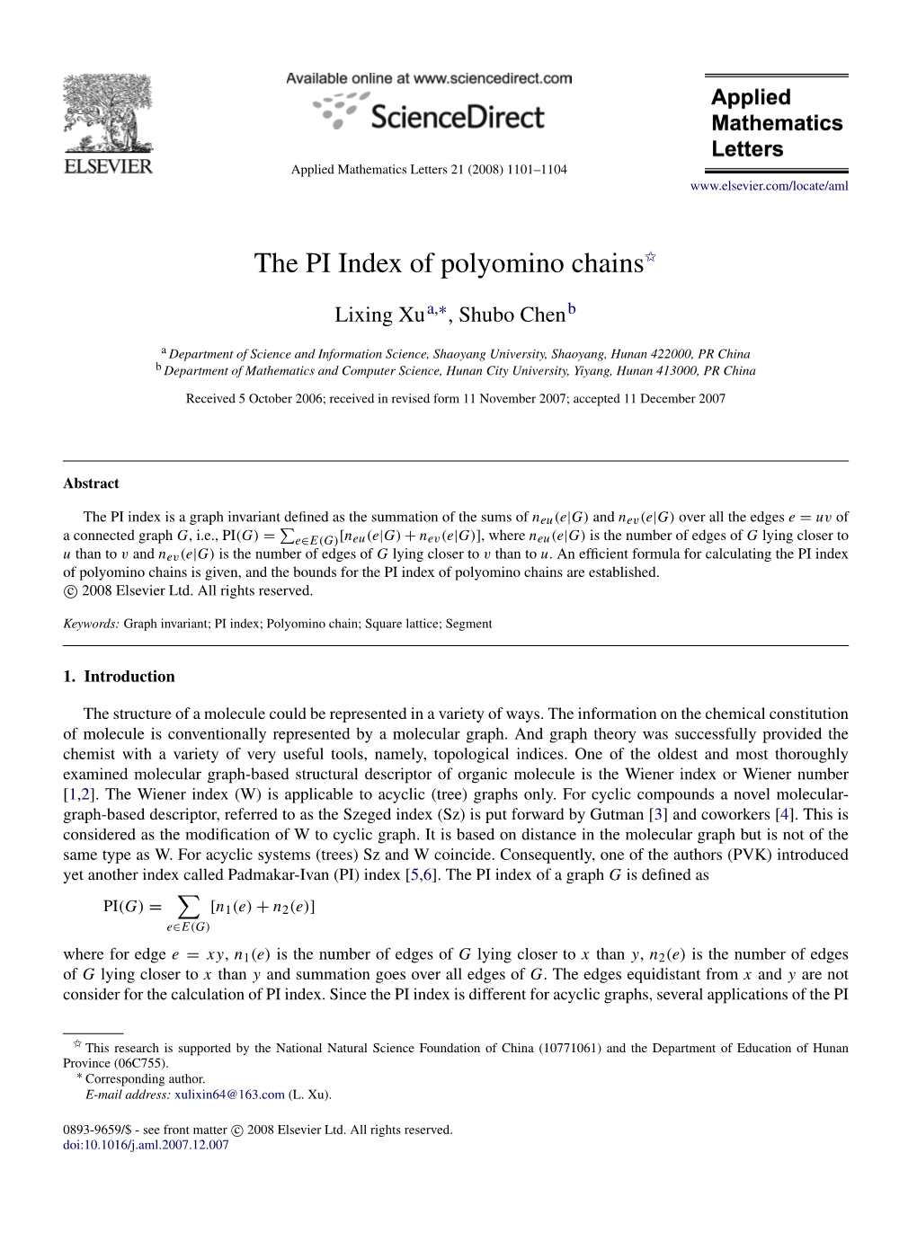 The PI Index of Polyomino Chains$