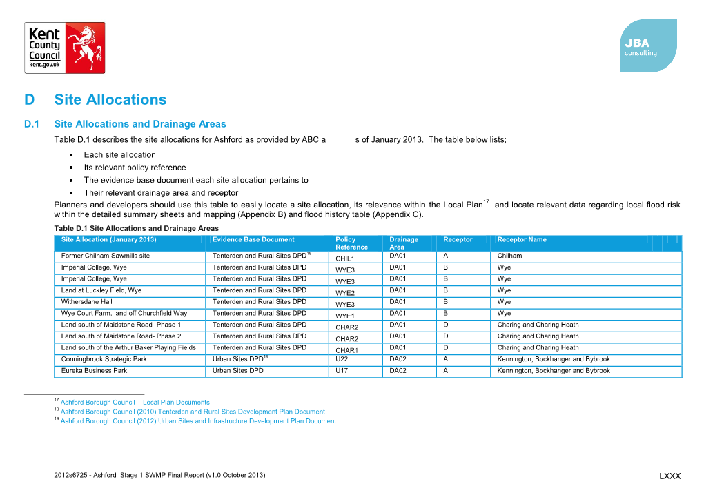 Site Allocations