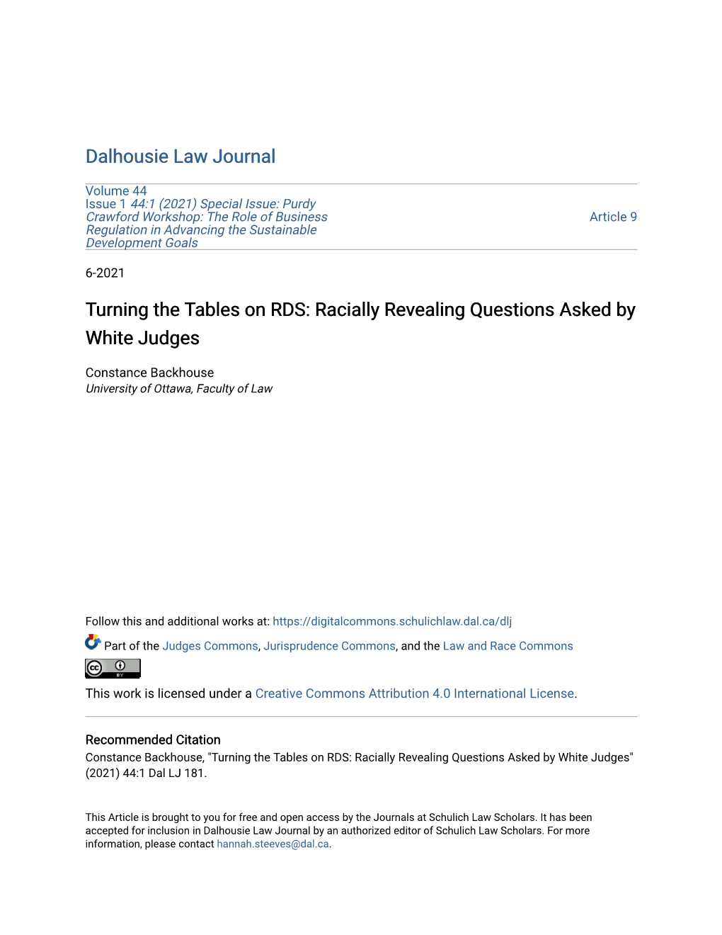 Racially Revealing Questions Asked by White Judges