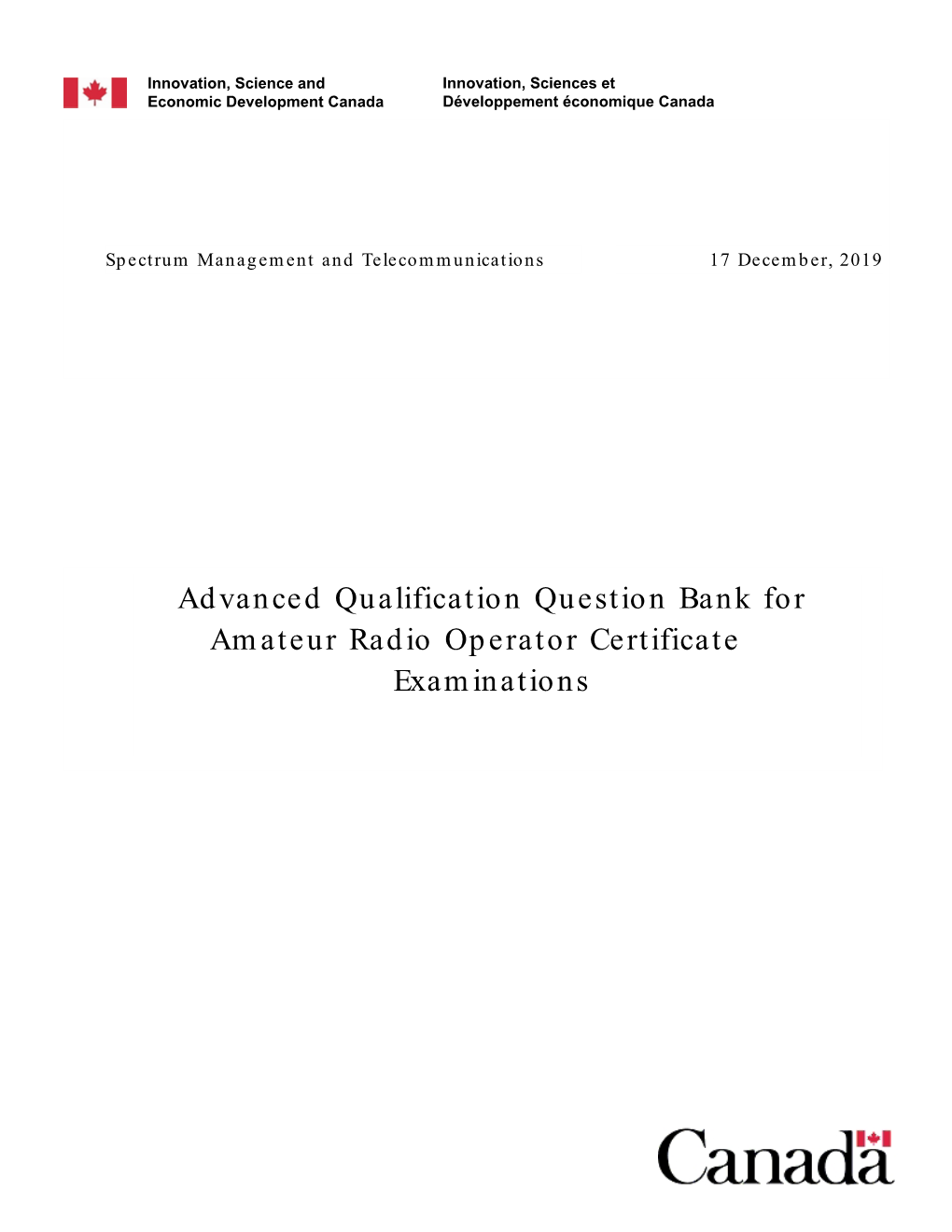 Advanced Qualification Question Bank for Amateur Radio Operator