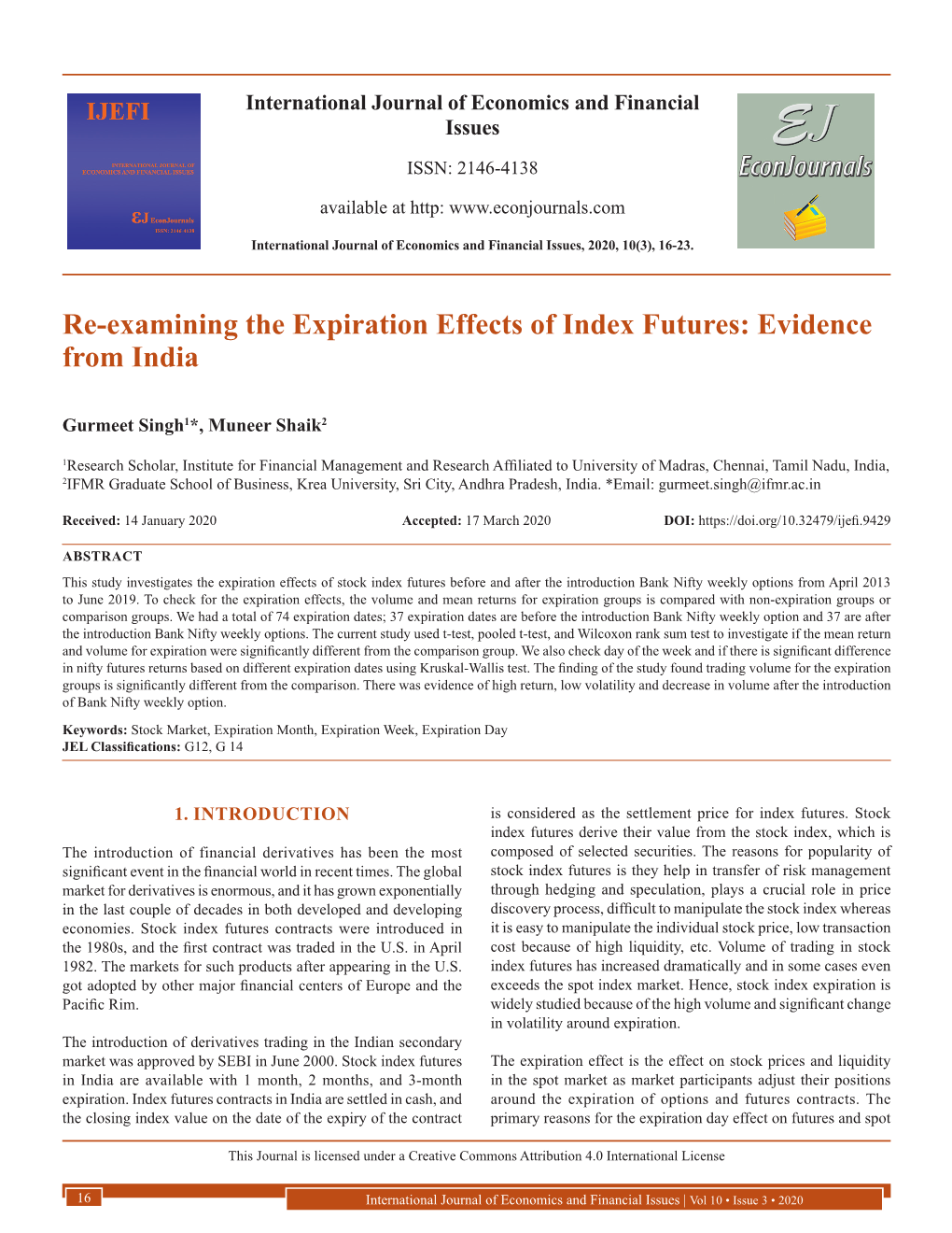 Re-Examining the Expiration Effects of Index Futures: Evidence from India