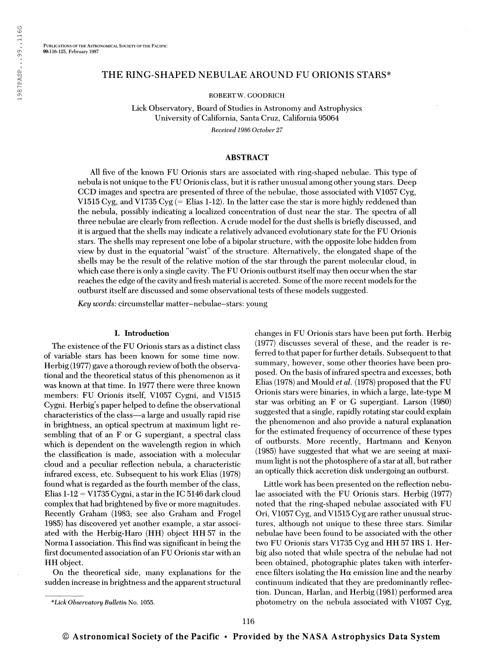 Publications of the Astronomical Society of the Pacific 99:116-125, February 1987