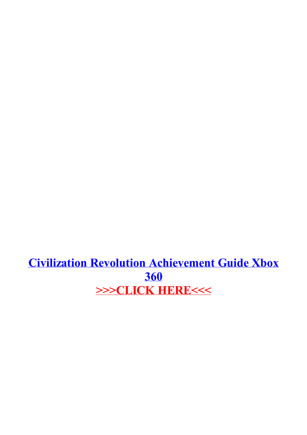 Civilization Revolution Achievement Guide Xbox 360