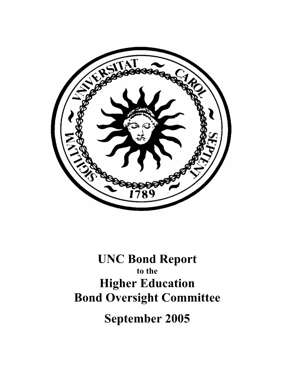 UNC Bond Report Higher Education