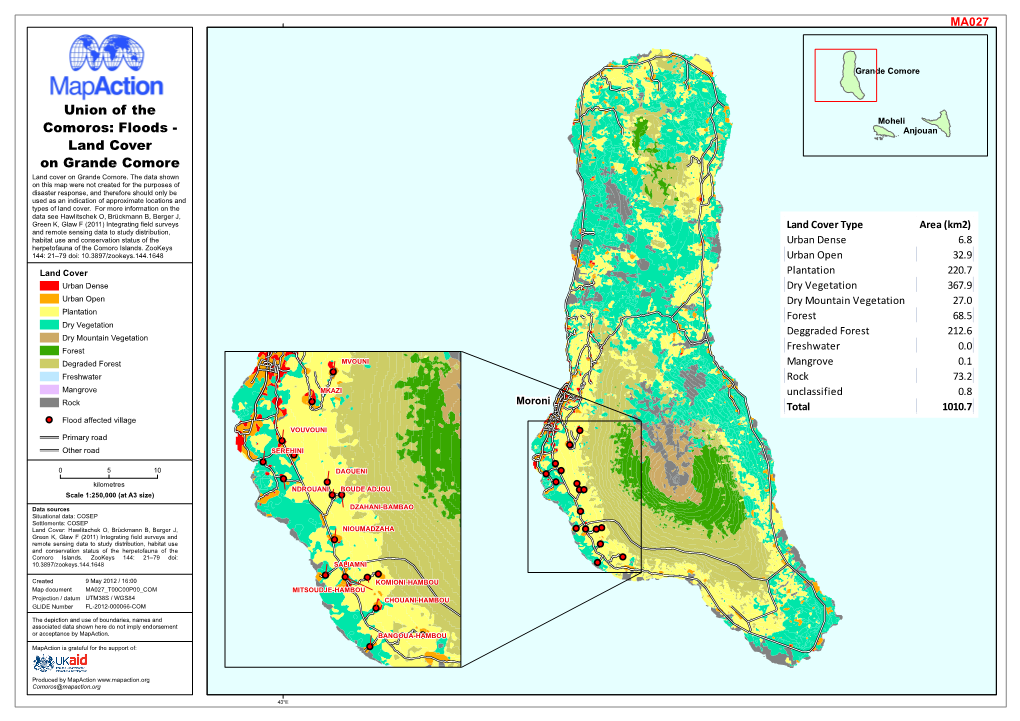 Land Cover on Grande Comore Land Cover on Grande Comore