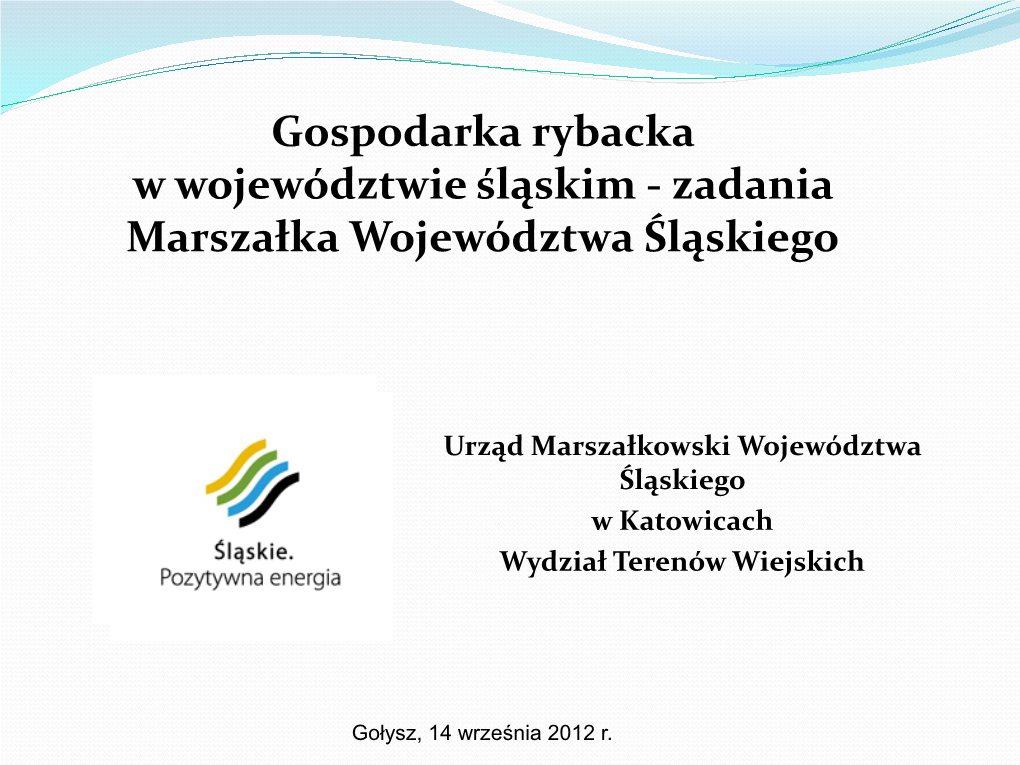 Zadania Marszałka Województwa Śląskiego