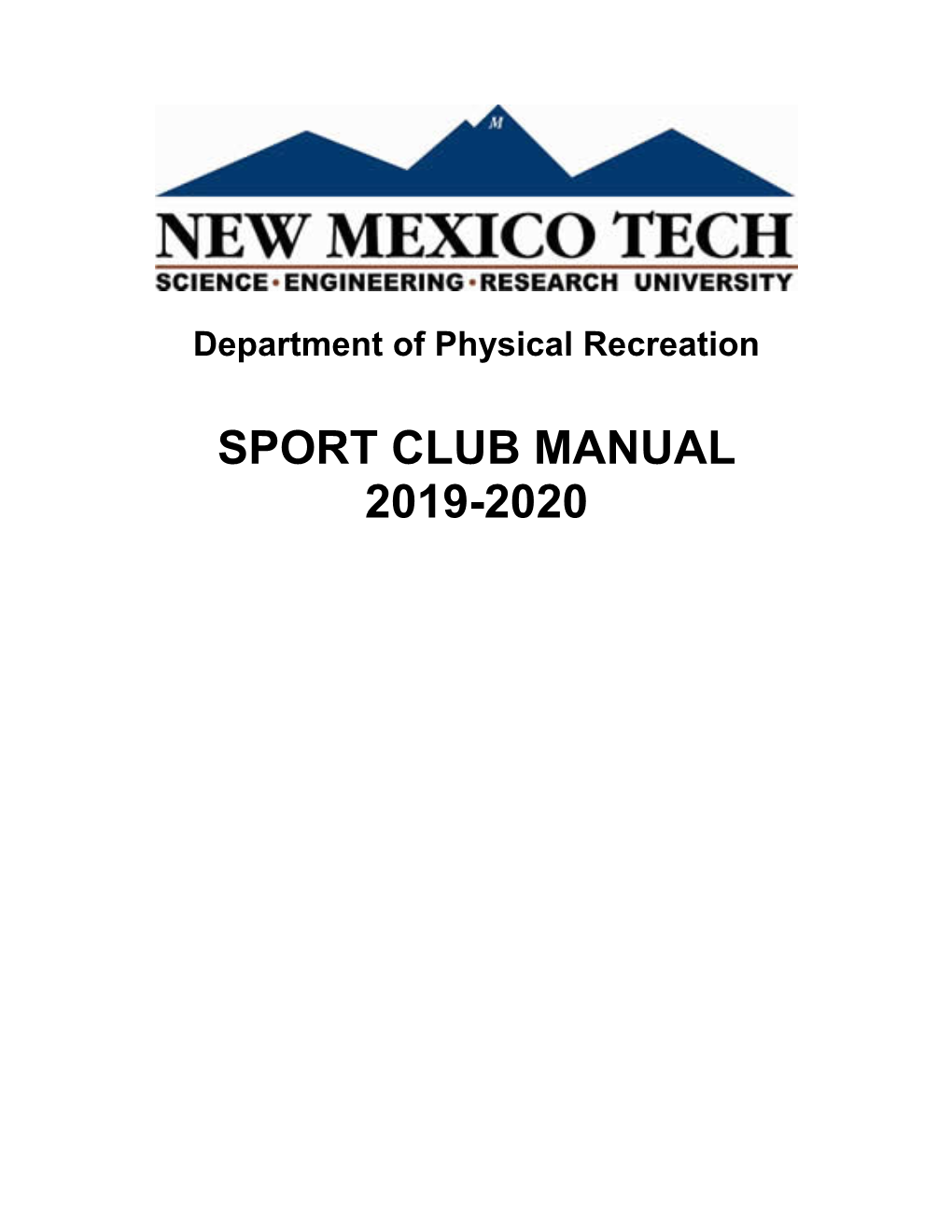 Club Sports Manual