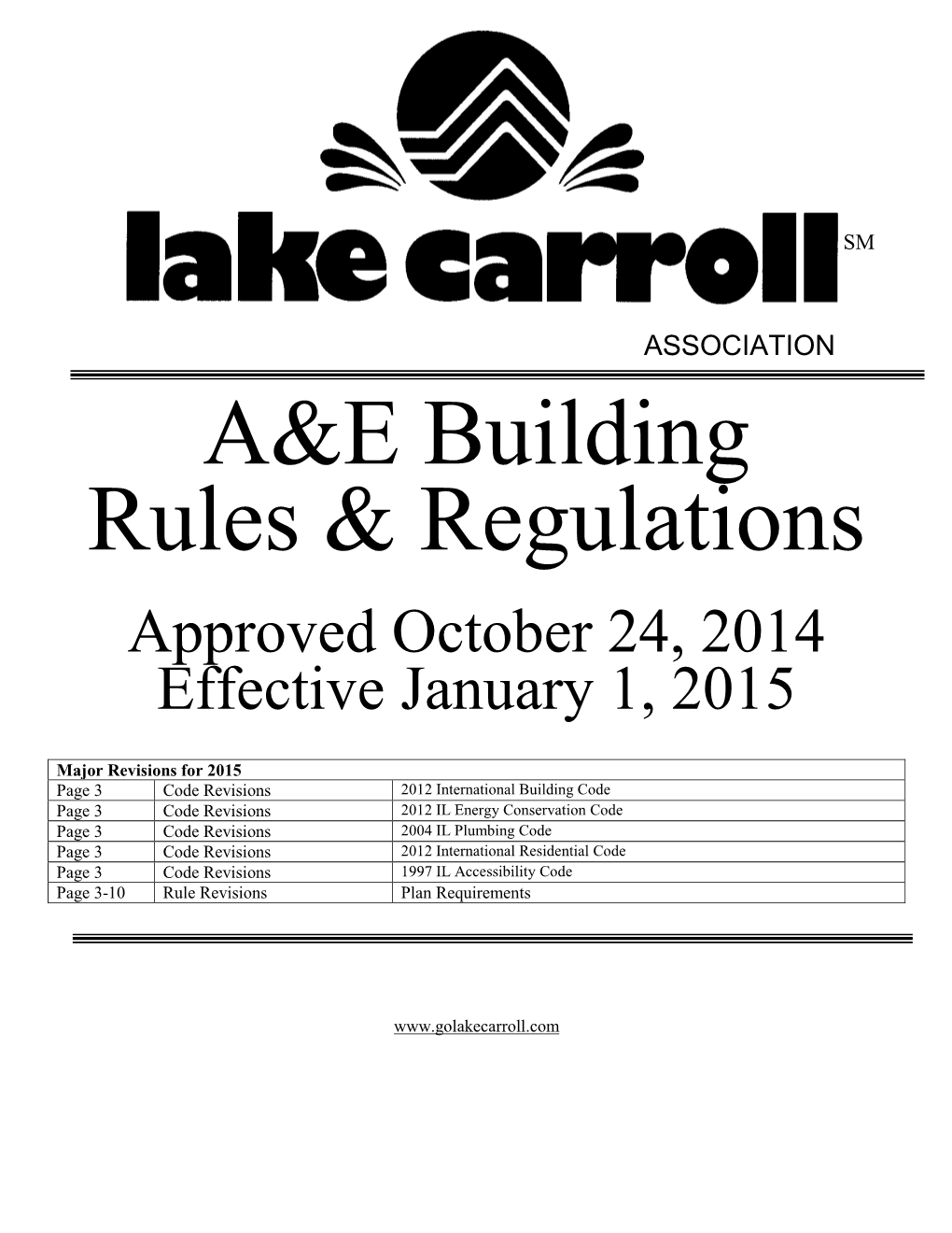 A&E Building Rules & Regulations