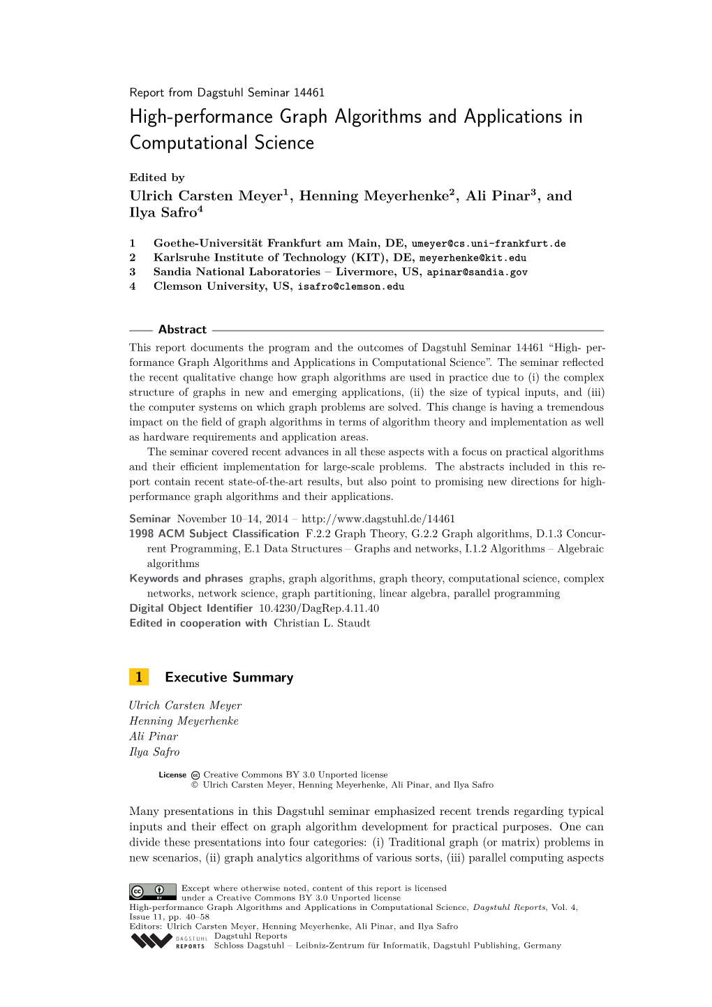 High-Performance Graph Algorithms and Applications in Computational Science