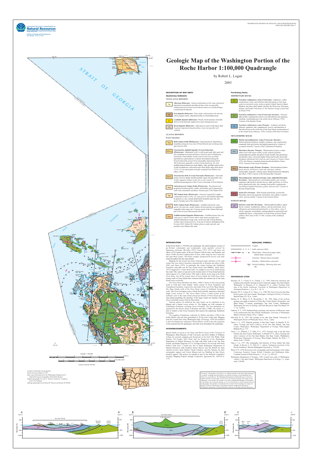 OFR 2003-17, Geologic Map of the Washington Portion of the Roche