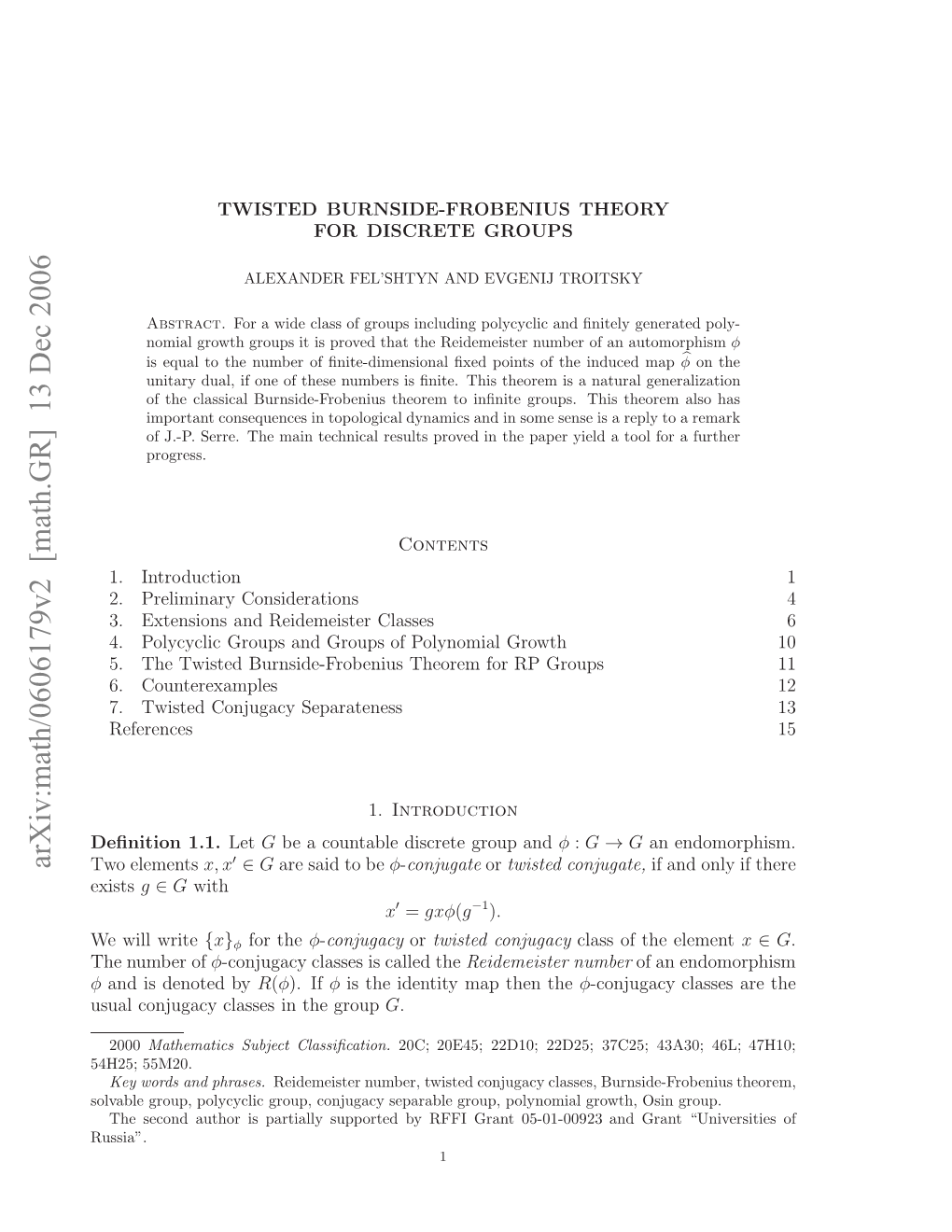 Math.GR] 13 Dec 2006 Russia”