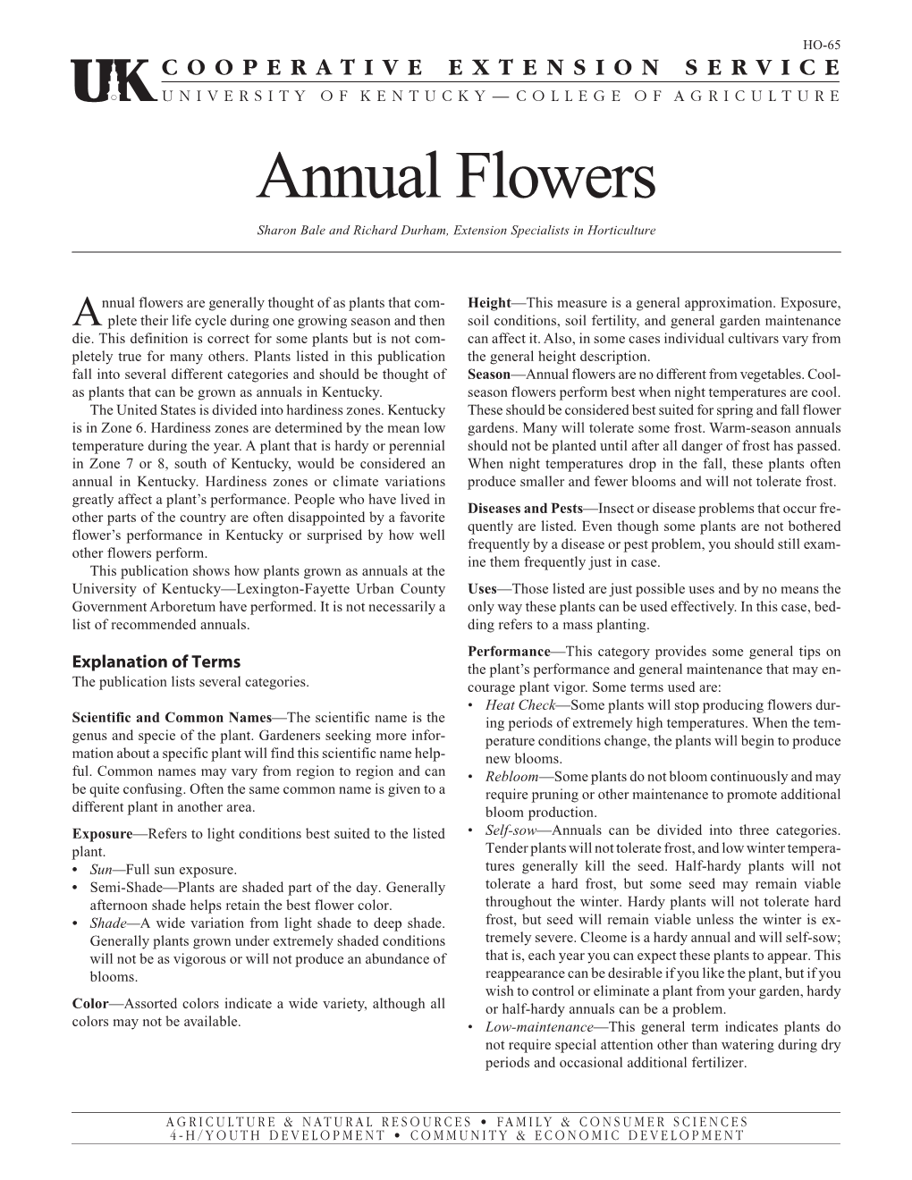 Annual Flowers HO-65