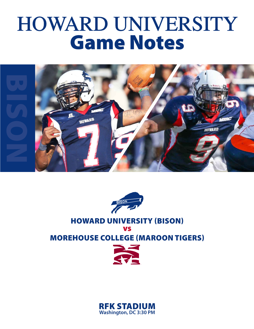 HOWARD UNIVERSITY Game Notes B ISO N