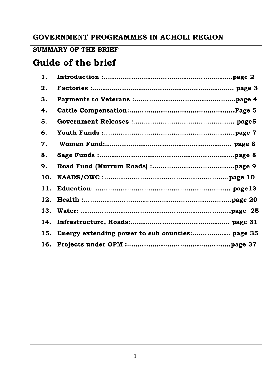 Government Programs for Job and Wealth