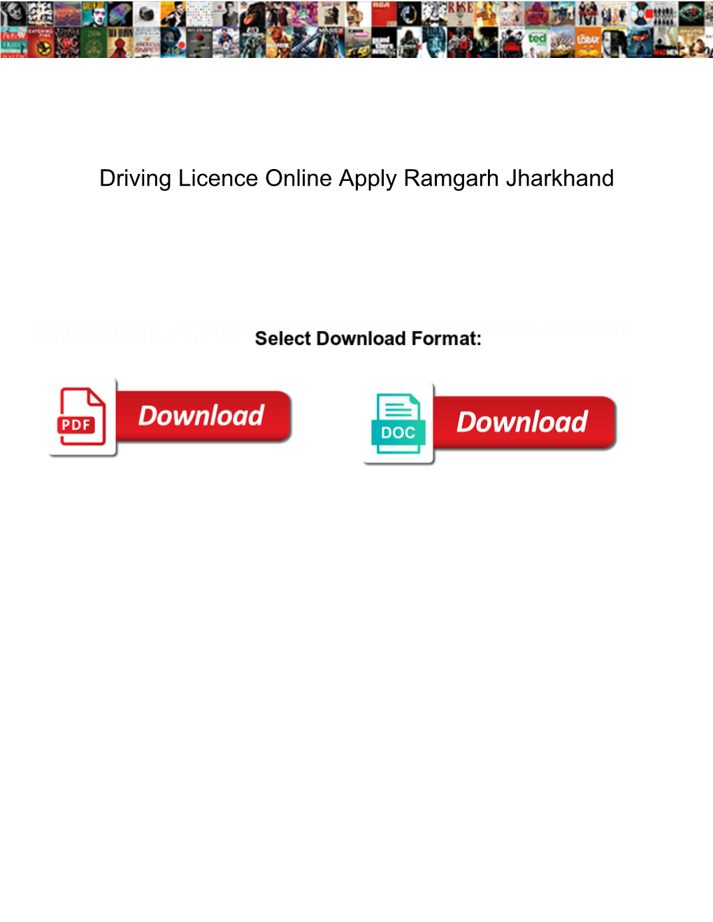 Driving Licence Online Apply Ramgarh Jharkhand