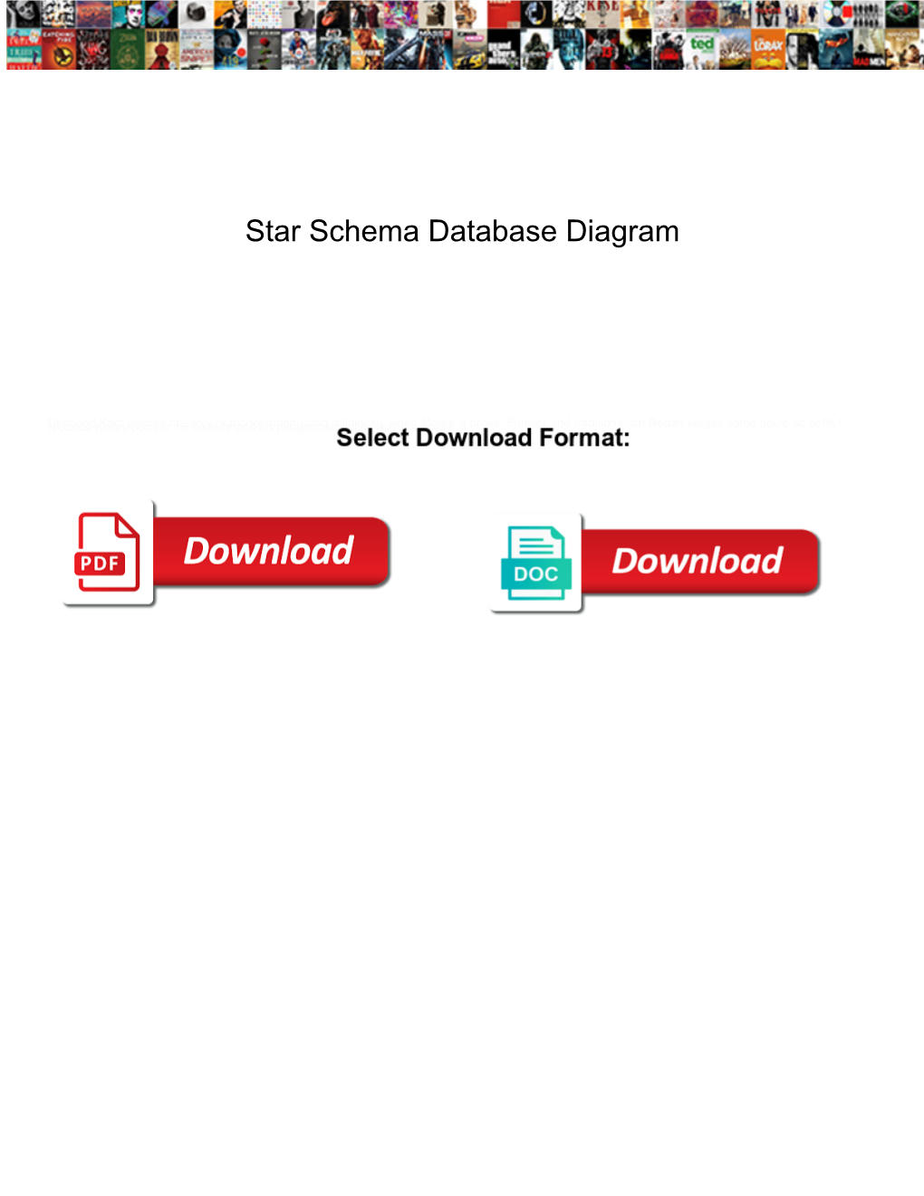 Star Schema Database Diagram