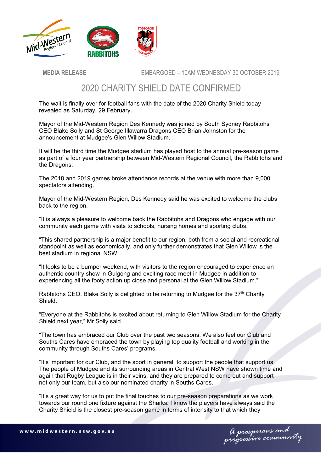 2020 Charity Shield Date Confirmed