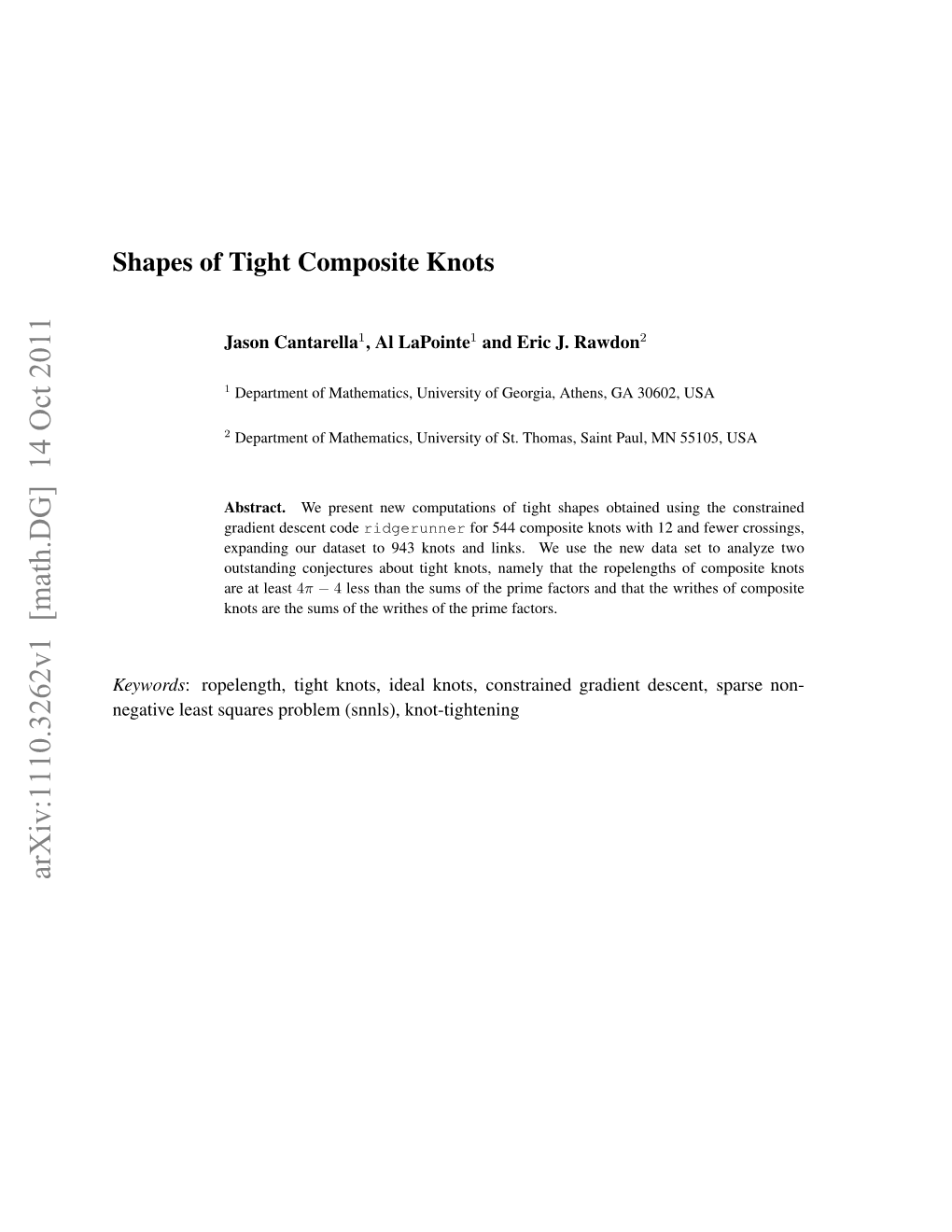 Shapes of Tight Composite Knots