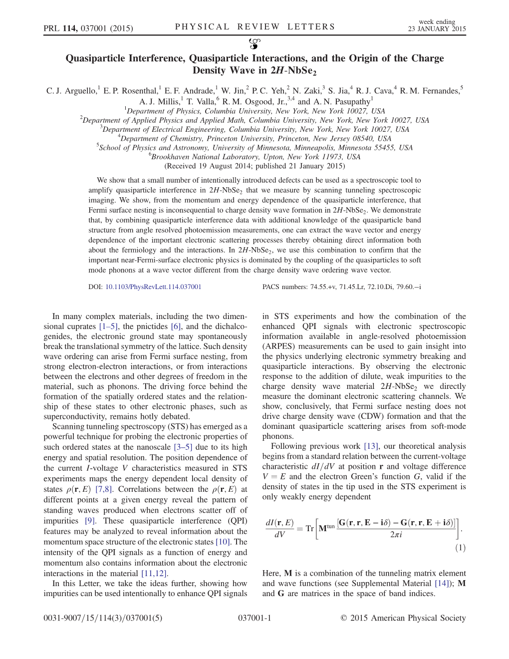 Quasiparticle Interference, Quasiparticle Interactions, and the Origin of the Charge Density Wave in 2H-Nbse2