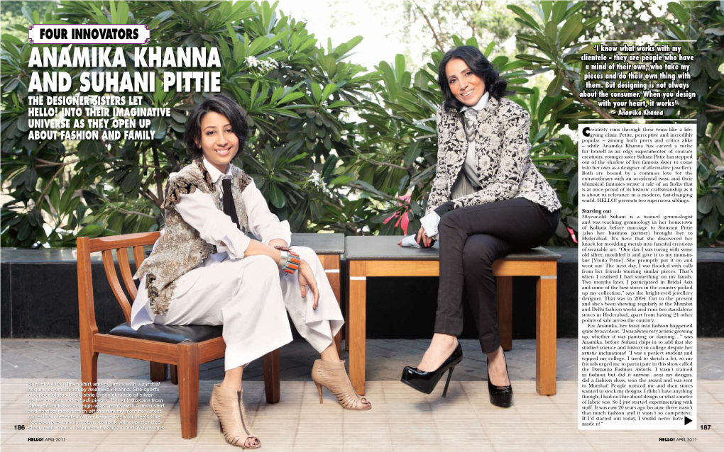 Anamika Khanna and Suhani Pittie