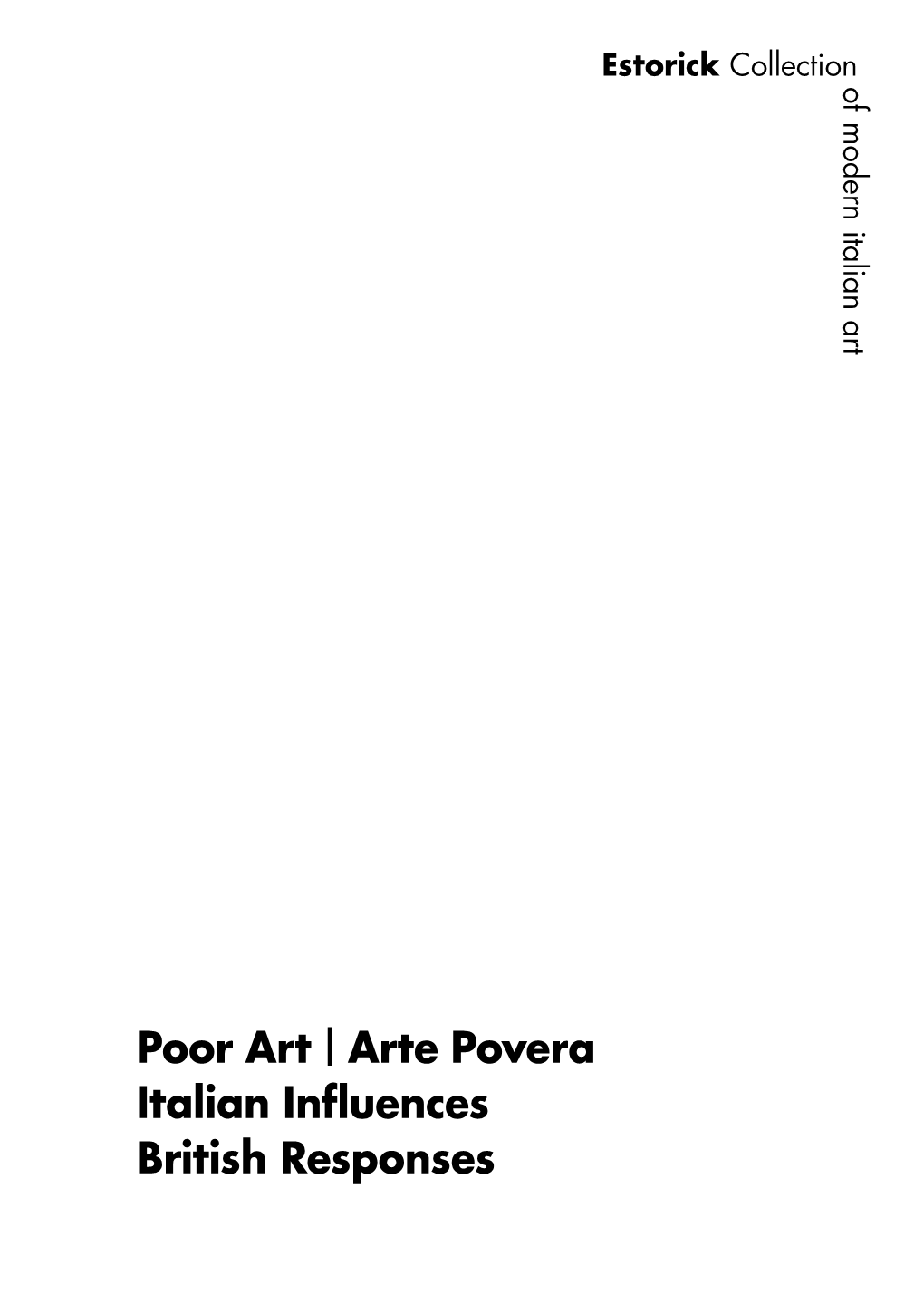 Poor Art / Arte Povera