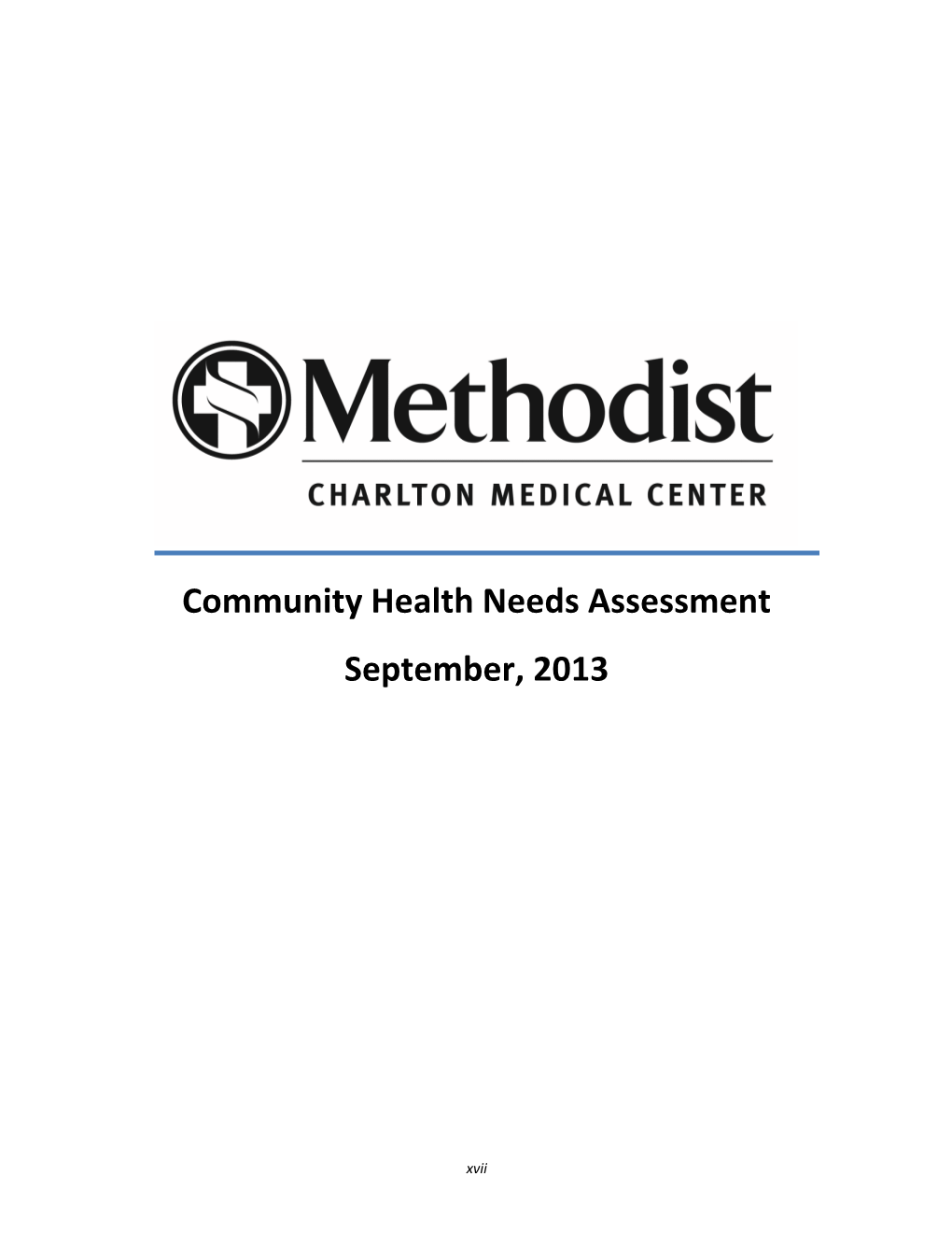 Community Health Needs Assessment September, 2013