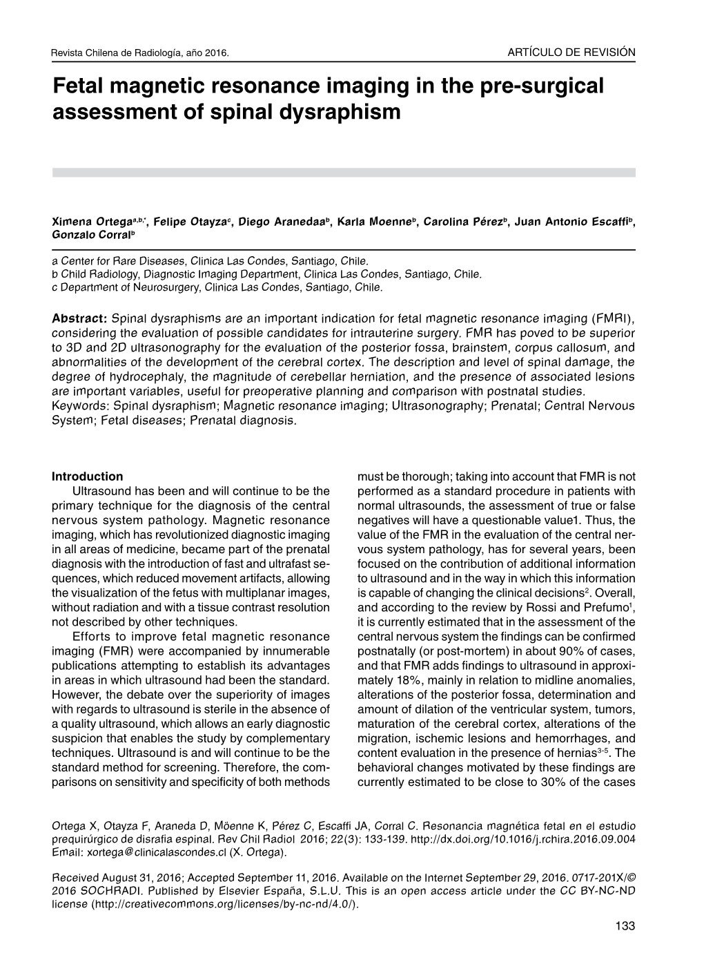 Fetal Magnetic Resonance Imaging in the Pre-Surgical Assessment of Spinal Dysraphism