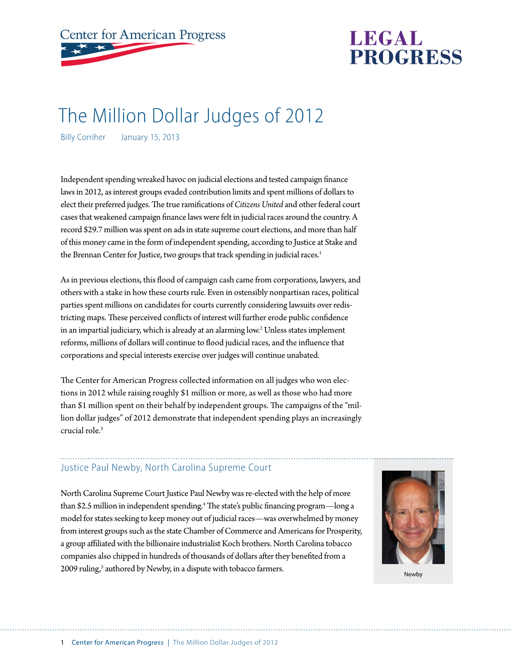 The Million Dollar Judges of 2012 Billy Corriher January 15, 2013