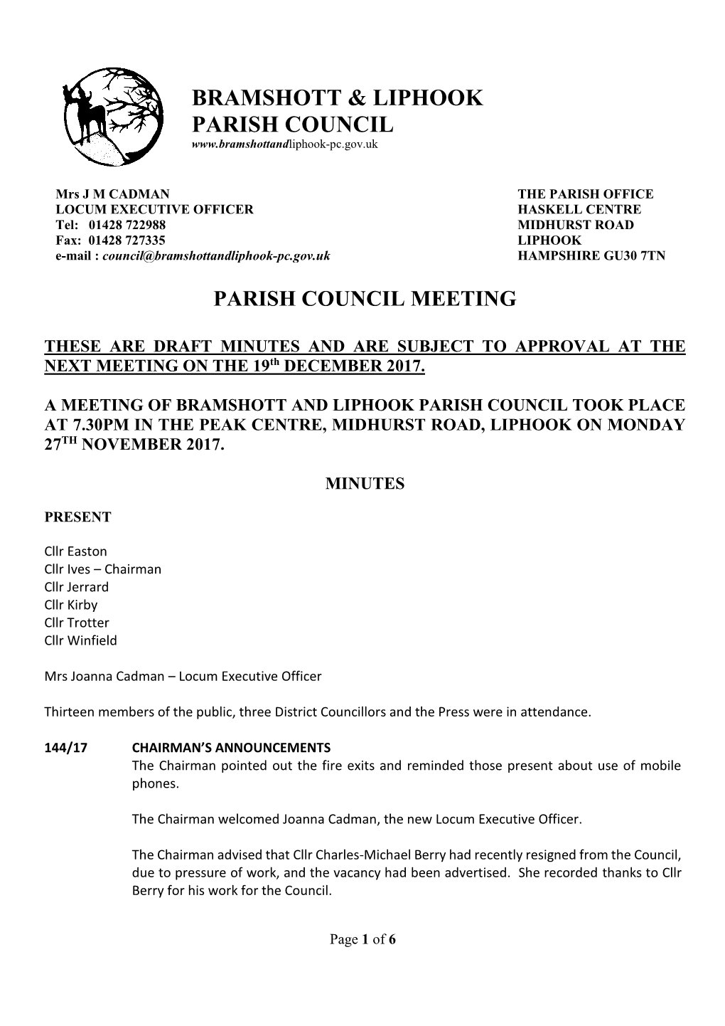 Parish Council Meeting