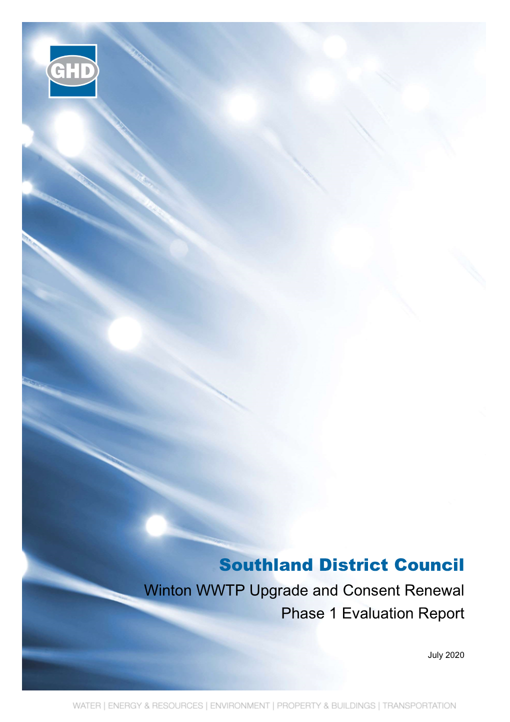 Southland District Council Winton WWTP Upgrade and Consent Renewal Phase 1 Evaluation Report