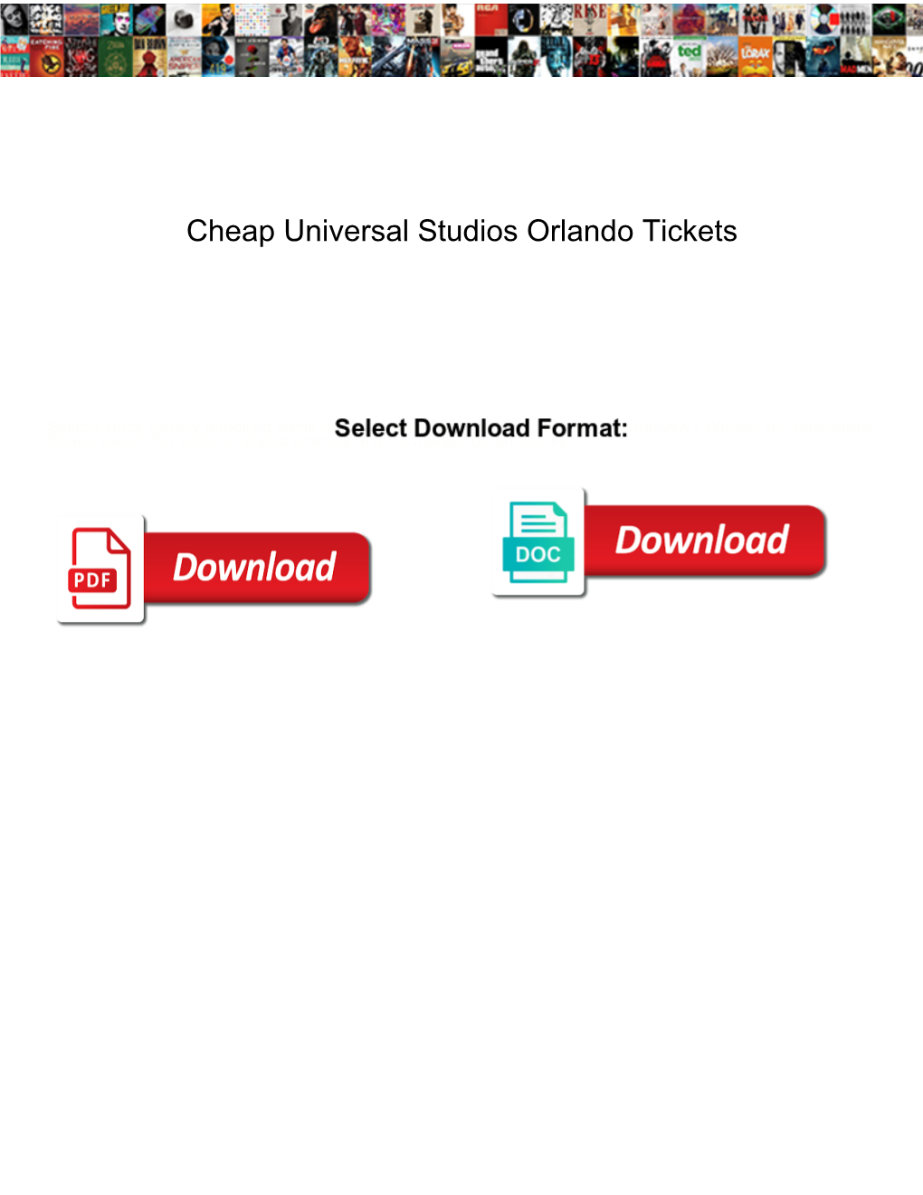 Cheap Universal Studios Orlando Tickets