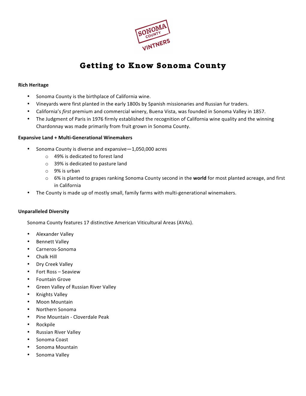 SCV Fact Sheet