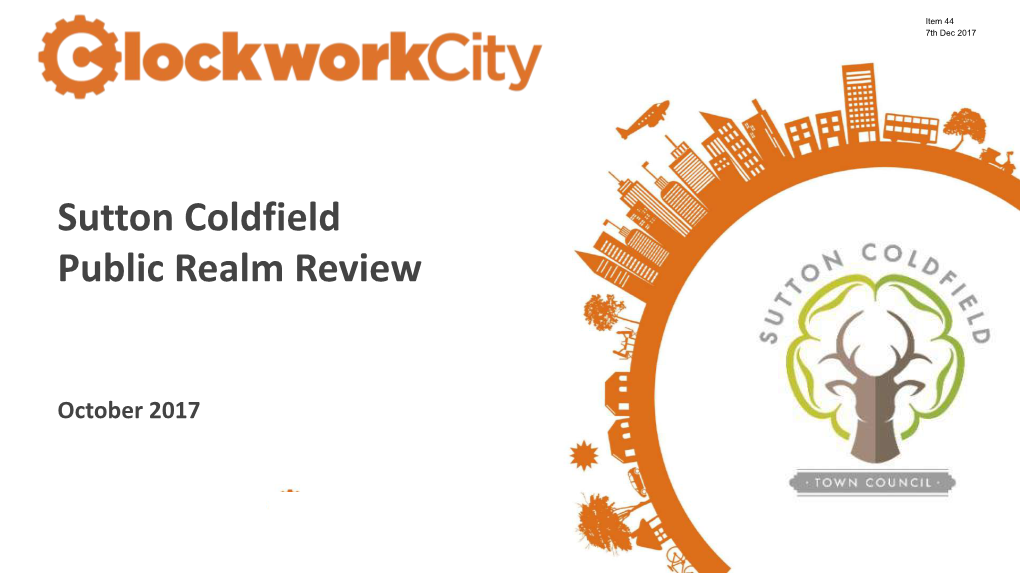 Sutton Coldfield Public Realm Review