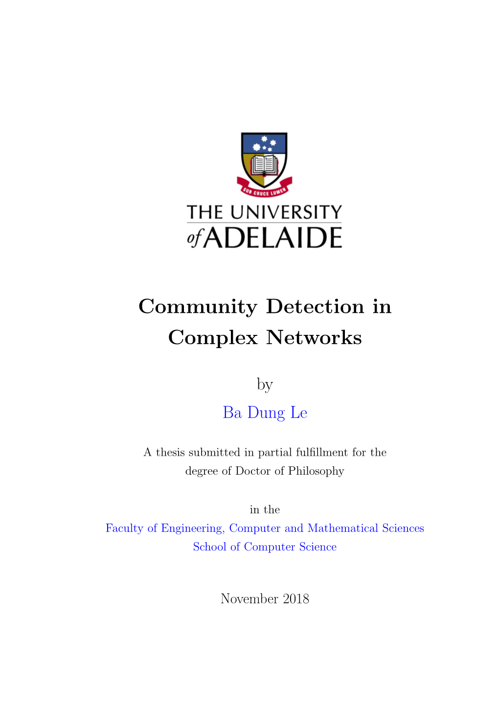 Community Detection in Complex Networks