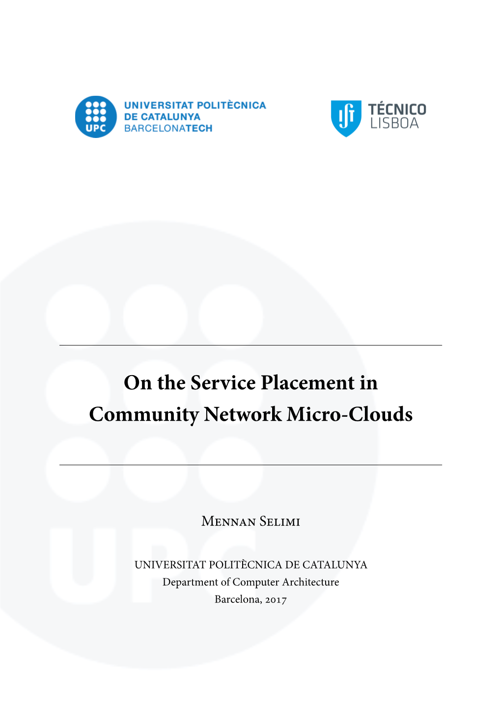 On the Service Placement in Community Network Micro-Clouds