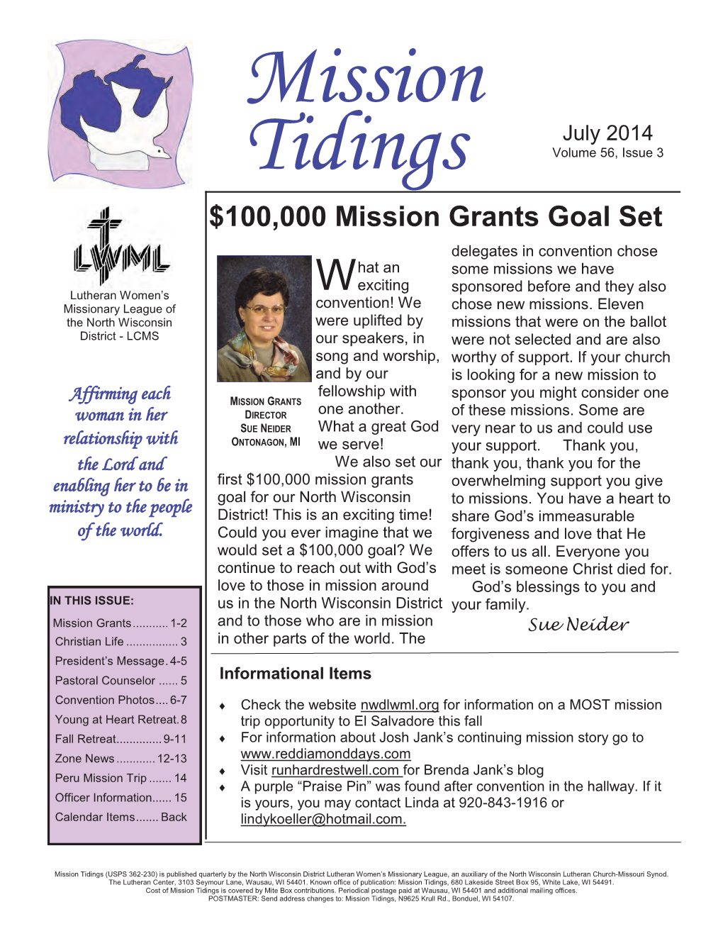 100000 Mission Grants Goal