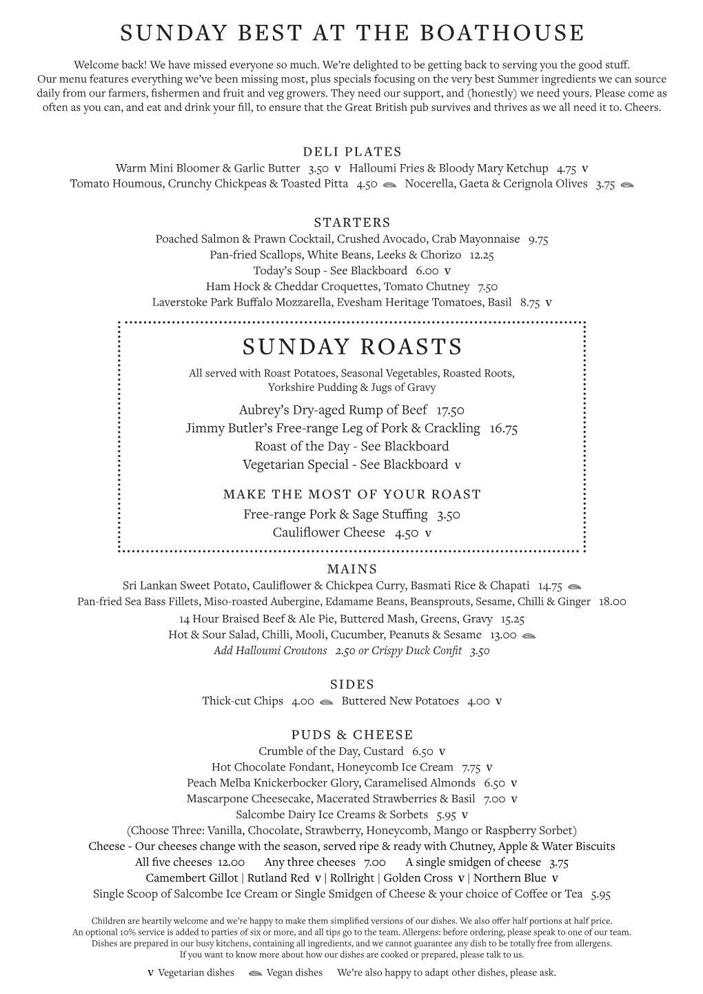 Sunday Best at the Boathouse Sunday Roasts