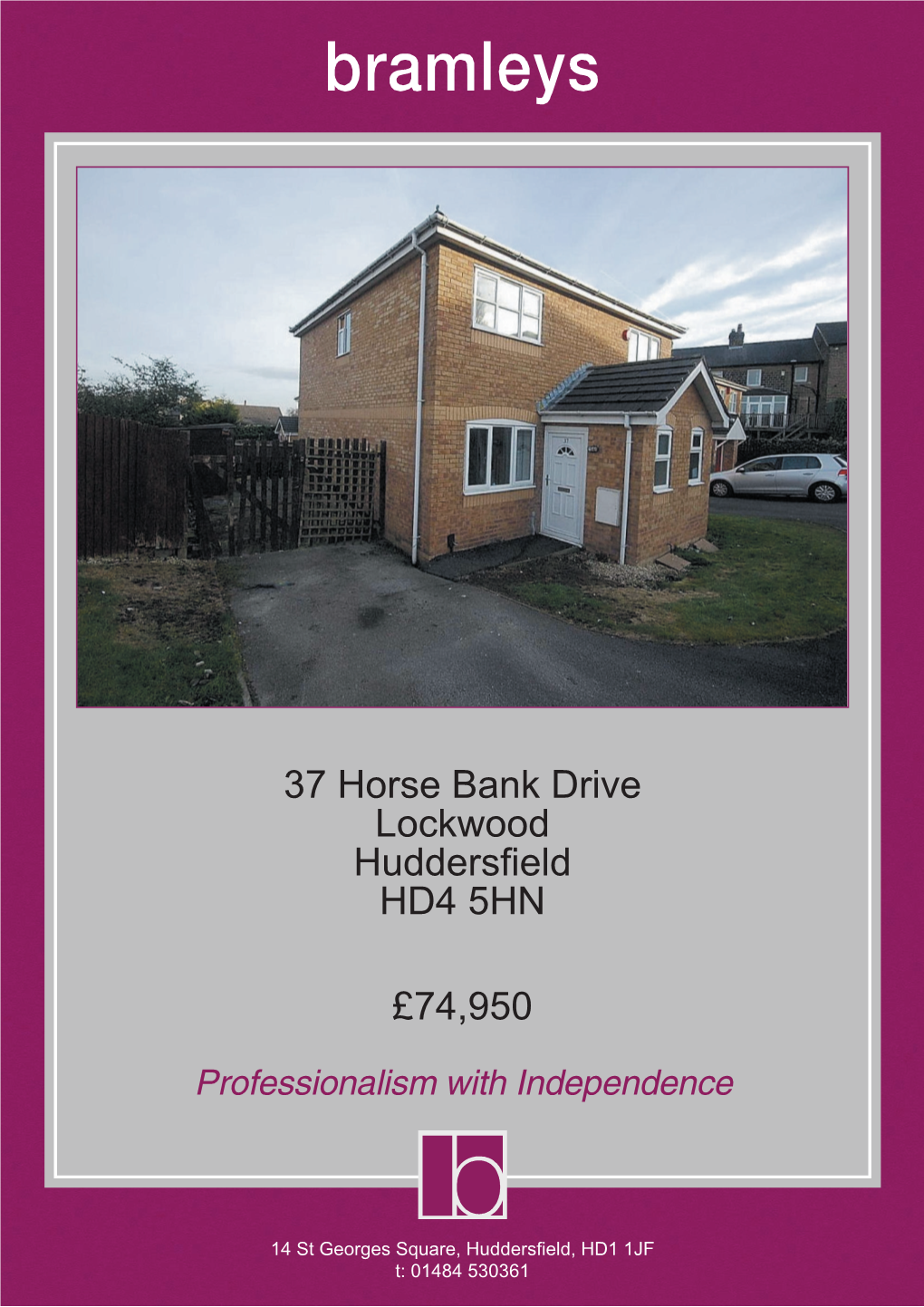 37 Horse Bank Drive Lockwood Huddersfield HD4 5HN