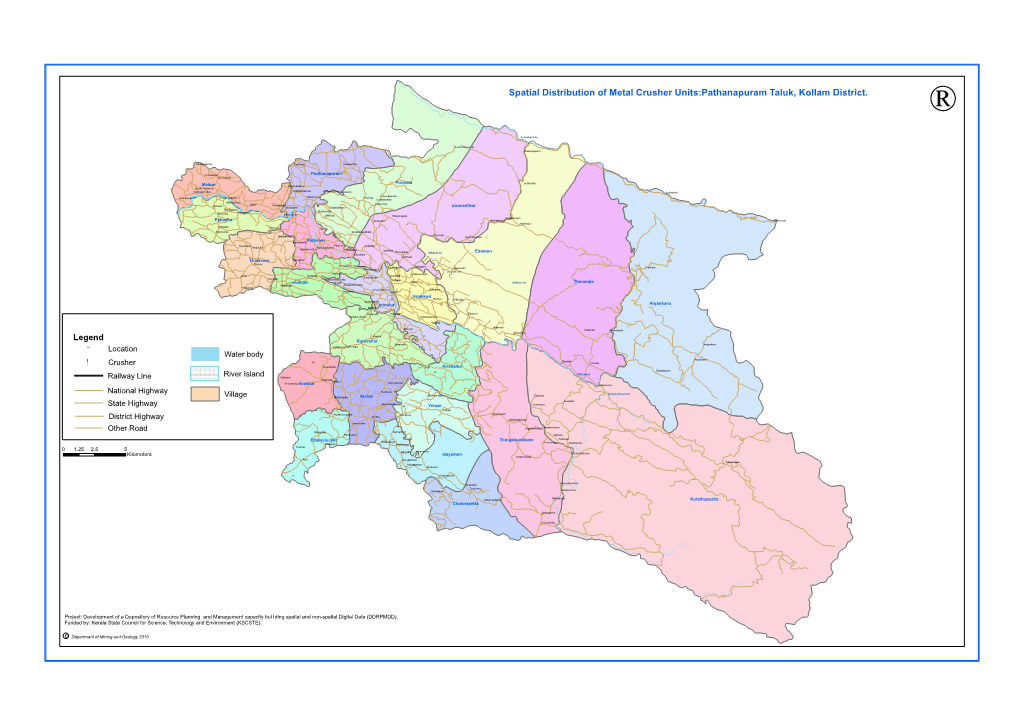 Spatial Distribution of Metal Crusher Units:Pathanapuram Taluk, Kollam District