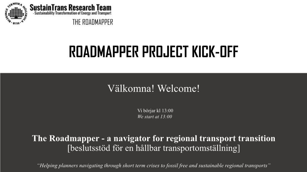 The Roadmapper