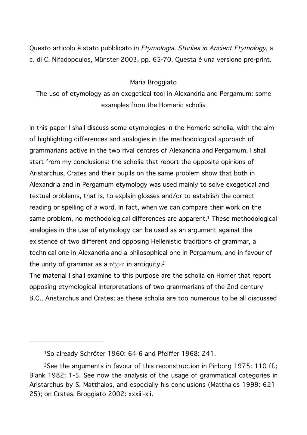 Broggiatoetymology.Pdf