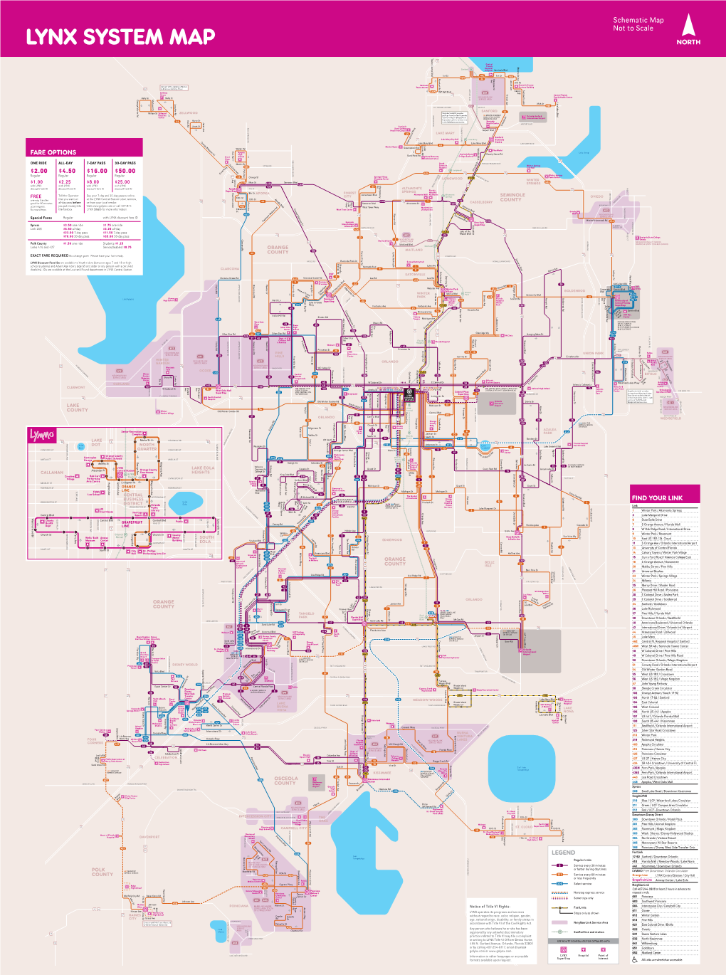 LYNX SYSTEM MAP During Peak Hours 4:15 Am to COUNTY 9:30 Am and 3:15 Pm to 8:30 Pm 17 92 Lake Monroe Towne Center Blvd 4 Central