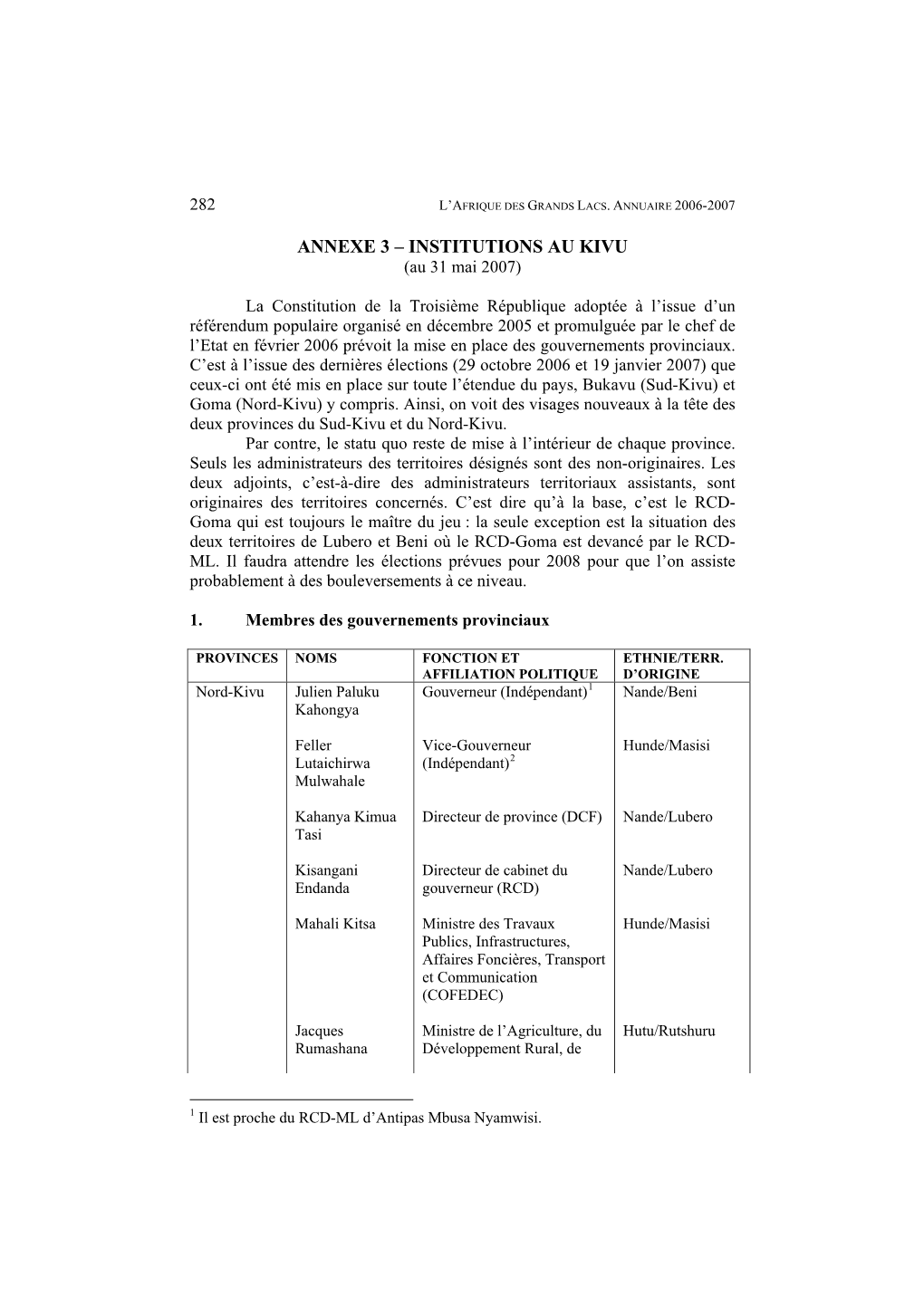 Annexes 3- Institutions Au Kivu