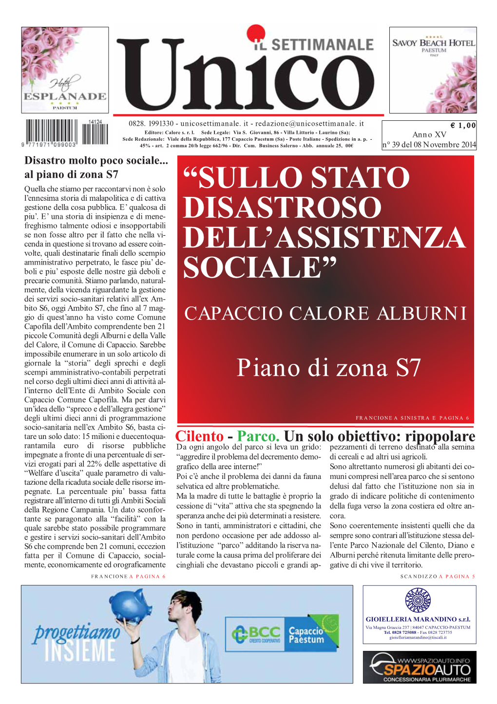 “Sullo Stato Disastroso Dell'assistenza Sociale”