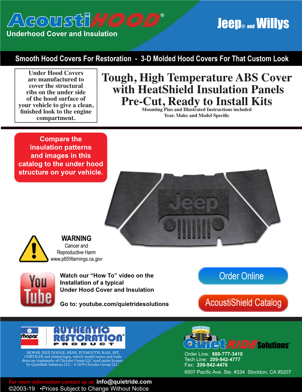 Smooth Hood Covers for Restoration - 3-D Molded Hood Covers for That Custom Look